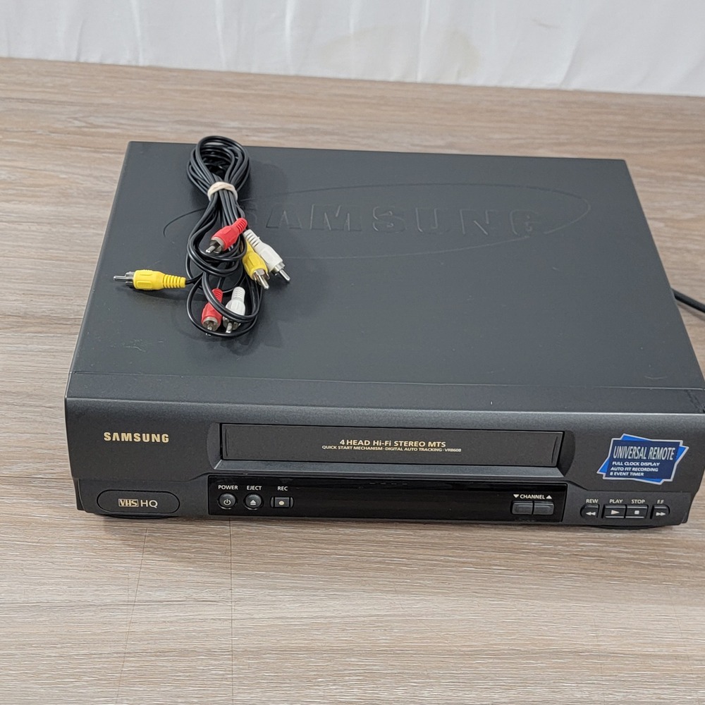 Samsung VR8608 4 Head Hi-Fi Stereo VHS VCR Player Black Digital Auto Tracking